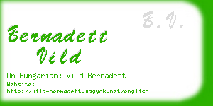 bernadett vild business card